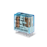 FINDER RELAY 8 PIN DPDT 2-CO 8A SERIES 40.52.9 PCB MOUNT OR PLUG-IN TYPE RELAY COIL VOLTAGE VARIATIONS FROM 5-125V DC BASE TYPE SERIES-95