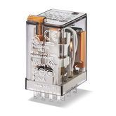 FINDER RELAY 14 PIN 4PDT 7A 4-CO SERIES 55.34.8 GENERAL PURPOSE TYPE RELAY COIL VOLTAGE VARIATIONS FROM 12-240VAC BASE TYPE SERIES-94