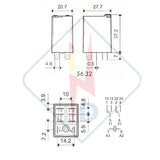FINDER RELAY 8 PIN DPDT 12A 2-CO SERIES 56.32.9 MINIATURE POWER RELAY COIL VOLTAGE VARIATIONS FROM 12-240VDC BASE TYPE SERIES-96