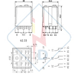 FINDER RELAY 11 PINS 3PDT 16A 3-CO SERIES 62.33.9 POWER RELAY COIL VOLTAGE VARIATIONS FROM 12-220VDC