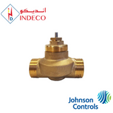 BRASS MALE THREADED GLOBE VALVE WITH STAINLESS STEEL TRIM 2 WAY PDTC DN25 KVS 6.3 PN16 NPT PARALLEL CONNECTION FEMALE-FEMALE VG3241LS JOHNSON CONTROLS