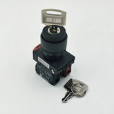 KEY SELECTOR SWITCH 2 POSITIONS ON-OFF RINSS22 INDECO