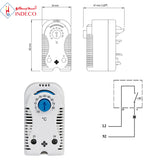 MECHANICAL THERMOSTAT NORMALLY OPEN FOR FAN -10 TO +80 DEGREE TTEC-200