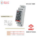 MULTI FUNCTION ANALOGUE TIMER 1sec TO 300Hr OPERATING CURRENT 24-240V AC-DC ET2-31.41 ANLY