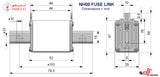 NH00 gG NH FUSE LINK 500V DF ELECTRIC.