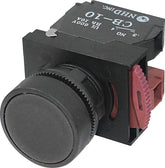 PUSHBUTTON BLACK 22mm INDECO RINPB22F10B