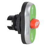 TRIPLE TOUCH NON-ILLUMINATED UP-DOWN ARROWS WITH STOP PUSHBUTTONS GREEN-RED-GREEN 22mm BACO
