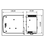 BATTERY CHARGER 12V DC 10A MAX DIN RAIL MOUNTABLE ADCB1210A ADELSYSTEM