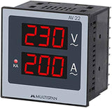 AV-22 DIGITAL AMPERE VOLT METER SELECTABLE CT SIZE 72X72mm