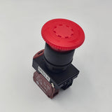 EMERGENCY STOP PUSHBUTTON RED 22mm INDECO RINPB22R11R