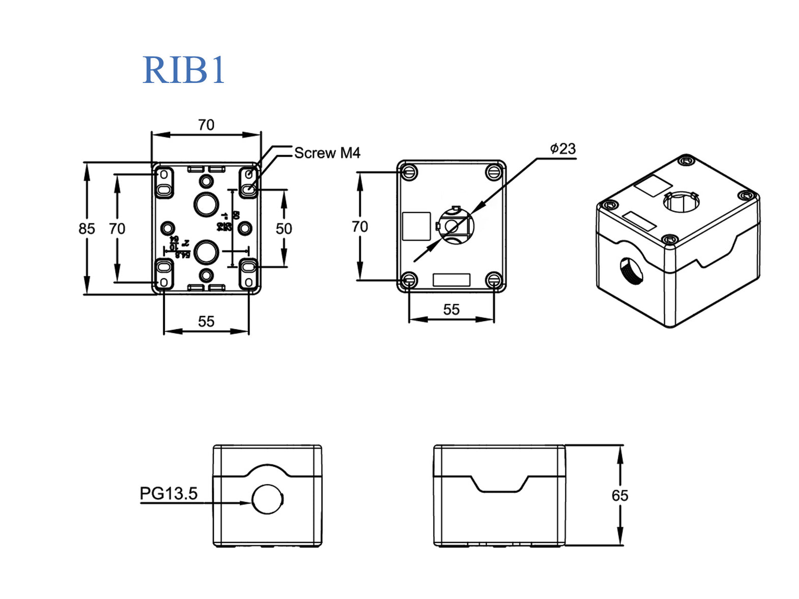 Indeco R901 ENCLOSURES CONTROL STATIONS PVC 22mm INDECO – Indeco