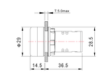 ILLUMINATED PUSHBUTTONS 22mm INDECO RINLB22F(G-R)