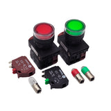 ILLUMINATED PUSHBUTTONS 22mm INDECO RINLB22F(G-R)