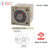 MULTI FUNCTION ANALOGUE TIMER 1.2sec TO 300Hr OPERATING CURRENT 24-240V AC-DC 11 PINS H3C-R 11 ANLY