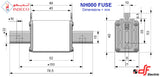 NH000 gG NH FUSE LINK 500V DF ELECTRIC.