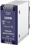 PS24-5A DIN RAIL POWER SUPPLY INPUT 100-270Vac OUTPUT 24Vdc 5A