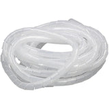 SPIRAL WRAPPING BAND WHITE 10M LENGHT YYCS FOR 6mm TO 24mm WIRES INDECO.