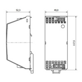 POWER SUPPLY 12V DC 6A MAX DIN RAIL MOUNTABLE ADFLEX6012A ADELSYSTEM